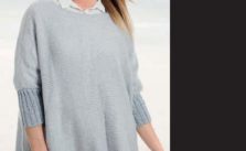 Cream Poncho Free Knitting Pattern
