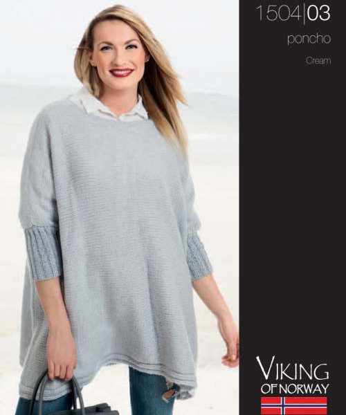 Cream Poncho Free Knitting Pattern