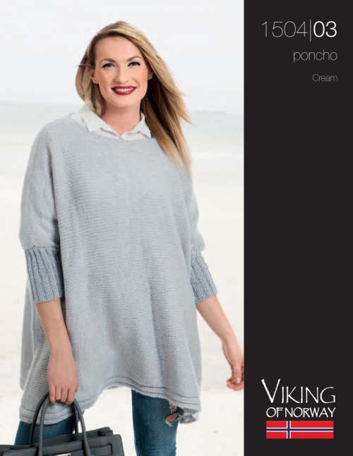 Cream Poncho Free Knitting Pattern
