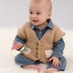 Easy Pocketed Vest Free Baby Knitting Pattern