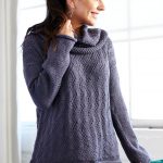 Feather Chic Sweater & Removable Cowl Free Knitting Pattern