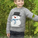 Frosty's Christmas Kids Sweater Free Knitting Pattern