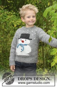 Frosty's Christmas Kids Sweater Free Knitting Pattern