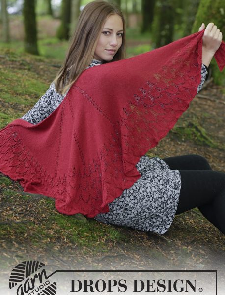 Fuego de Dragon Free Lace Shawl Knitting Pattern