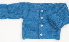 Garter Stitch Free Baby Cardigan Knitting Pattern