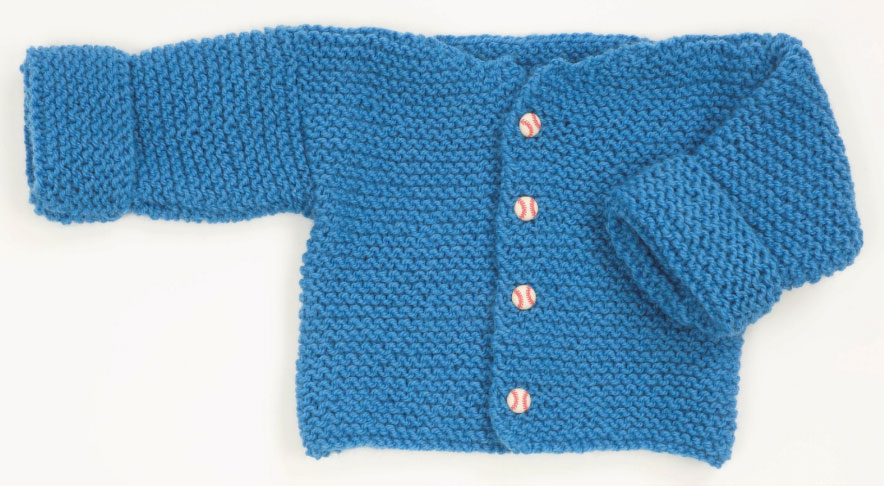 Garter Stitch Free Baby Cardigan Knitting Pattern