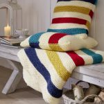 Garter Striped Pillow and Blanket Free Knitting Patterns