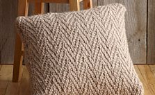 Herringbone Stitch Pillow Free Knitting Pattern