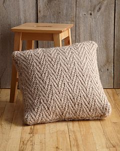 Herringbone Stitch Pillow Free Knitting Pattern