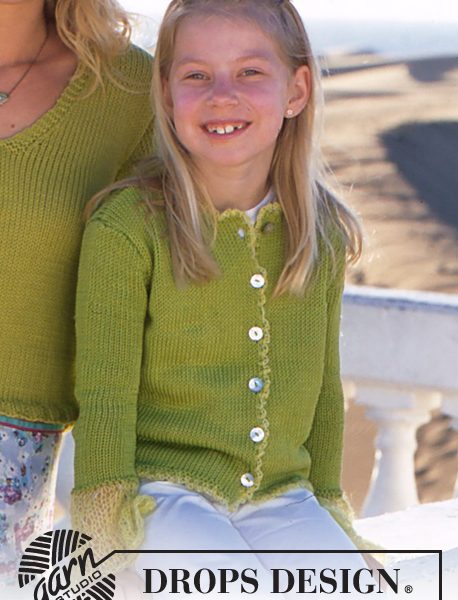 In The Garden Girl’s Jacket Free Knitting Pattern