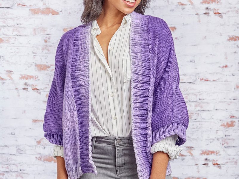 Knit Kimono Style Jacket Free Pattern