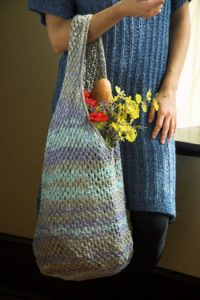 Knit Tote Market Bag Free Knitting Pattern