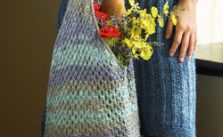 Knit Tote Market Bag Free Knitting Pattern