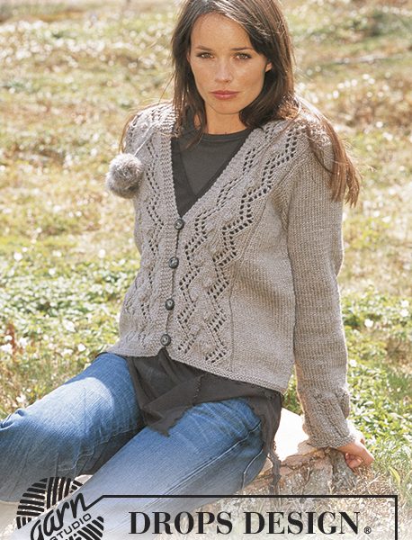 Lace and Bobble Cardigan Free Knitting Pattern