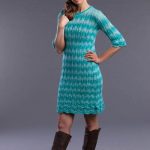 Lacy Columns Dress Free Knitting Pattern