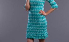 Lacy Columns Dress Free Knitting Pattern