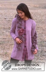 Long Purple Cardigan Free Knitting Pattern