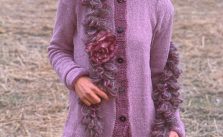 Long Purple Cardigan Free Knitting Pattern
