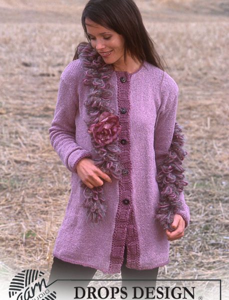 Long Purple Cardigan Free Knitting Pattern