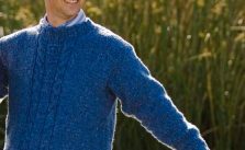 Men’s Cable Pullover Free Knitting Pattern