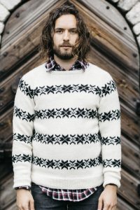 Men's Colourwork Sweater with Raglan Sleeves Free Knitting Pattern