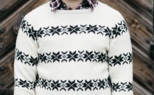 Men’s Colourwork Sweater with Raglan Sleeves Free Knitting Pattern