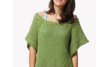 Mesh Top Free Knitting Pattern