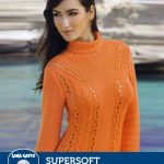 Openwork Pullover with Turtleneck Free Knitting Pattern
