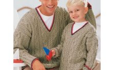 Patons Our Guys’ Sailing Sweaters Free Knitting Pattern