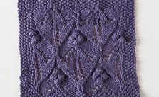 Plum Lotus Dishcloth Free Knitting Pattern
