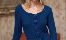 Pom Pom Tie Cardigan Free Knitting Pattern