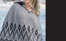 Poncho & Hat Colorwork Free Knitting Pattern