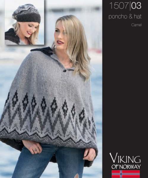 Poncho & Hat Colorwork Free Knitting Pattern