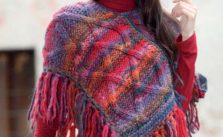Rainbow Cable Poncho Knitting Pattern Free