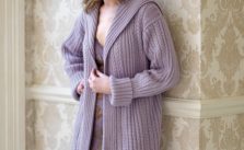 Rib and Cable Coat Free Knitting Pattern