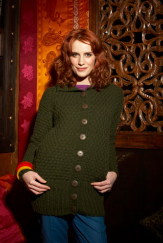 Rib and Garter Jacket Free Knitting Pattern