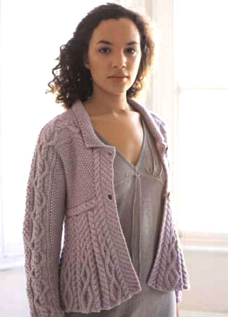 Romy Cabled Cardigan Free Knitting Pattern