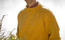 Saddle Shoulder Rib Pullover for Men Free Knitting Pattern