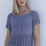 Short-Sleeved Pullover Lace Free Knitting Pattern