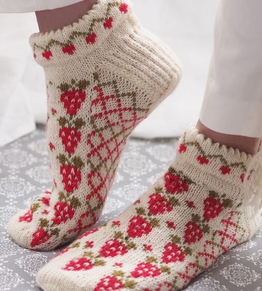 Strawberry Socks Free Knitting Pattern