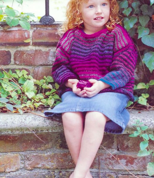 Striped Sweater for Kids Free Knitting Pattern