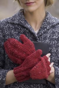 Tweedy Alpaca Scarlet Letter Mittens Free Knitting Pattern