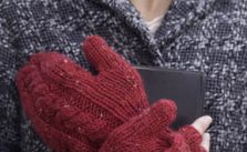 Tweedy Alpaca Scarlet Letter Mittens Free Knitting Pattern
