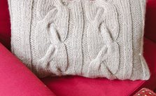 Two Cozy Cables Pillow Free Knitting Pattern