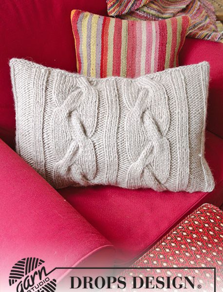 Two Cozy Cables Pillow Free Knitting Pattern
