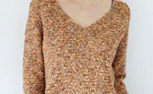 V Neck Sweater Free Knitting Pattern