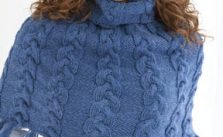 Valdosta Cabled Capelet Free Knitting Pattern