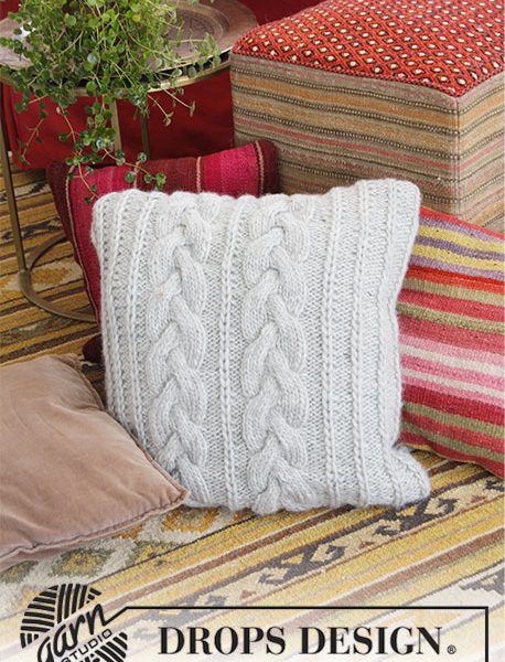 Winter Snuggle Pillow Cabled Free Knitting Pattern