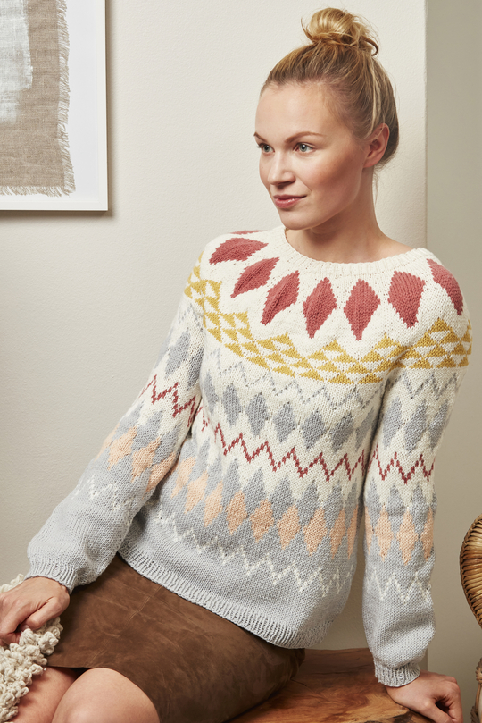 Women's Colourwork Sweater Free Knitting Pattern