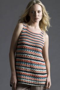 Glow Sticks Square-Neck Tank Top Free Knitting Pattern